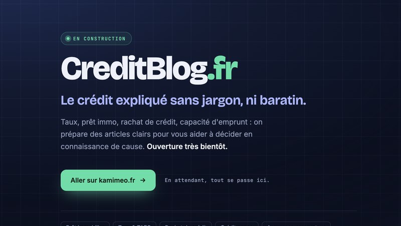 Aperçu du site CreditBlog